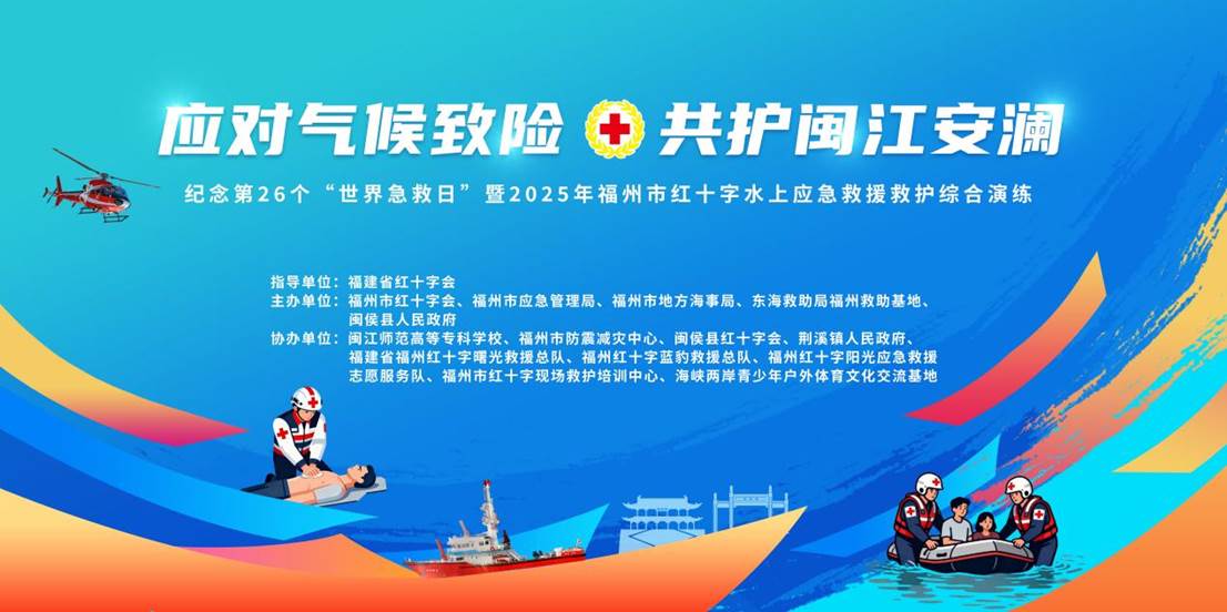 0福州市红十字水上应急救援救护综合演练(背景板)